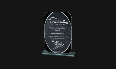 Huntsville Series Black and Mirror Glass Award: 6-1/2"-108421