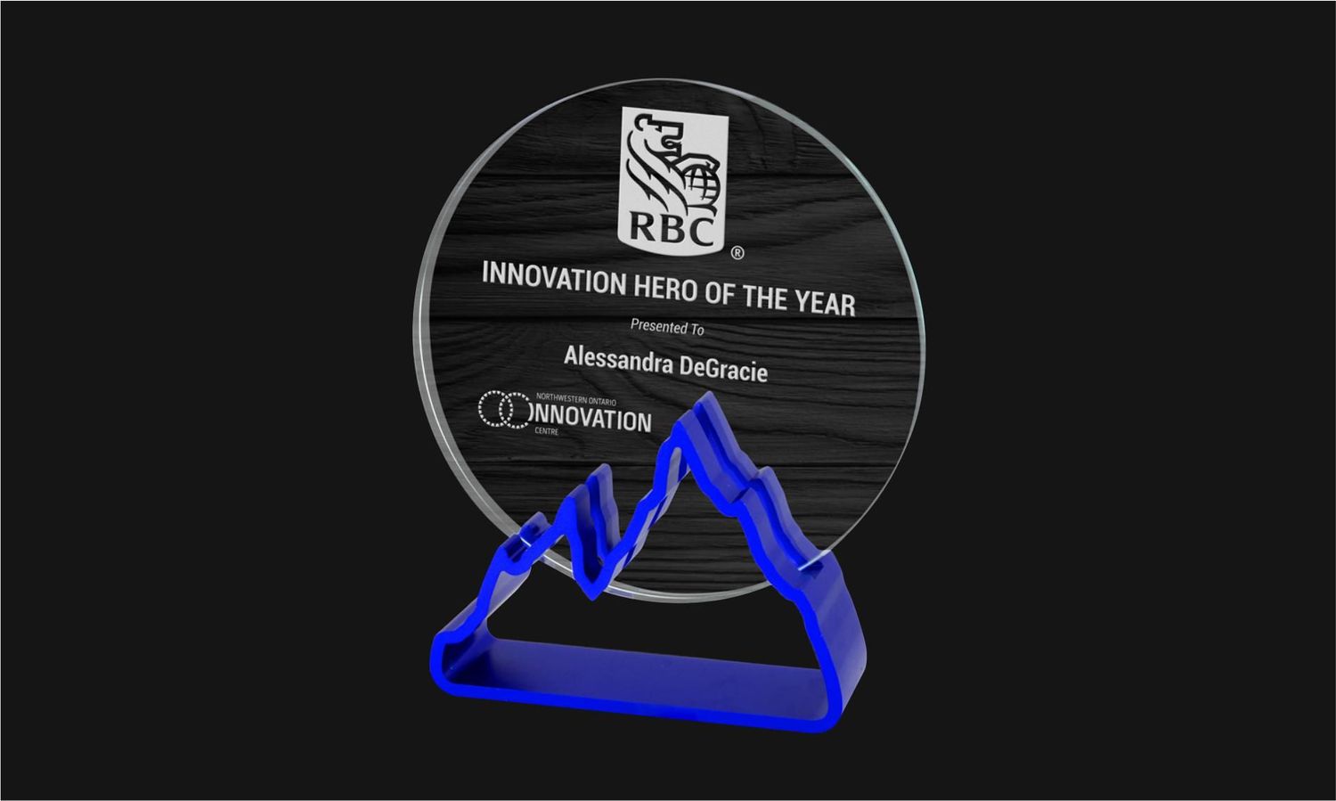 Expedition Series Glass and Blue Aluminum Award: 7"-108522