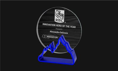 Expedition Series Glass and Blue Aluminum Award: 7"-108522