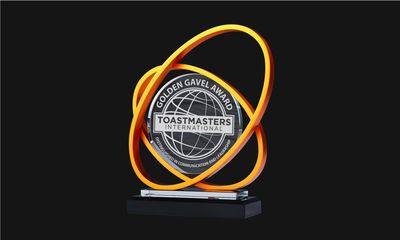 Saturn Series Glass and Gold Aluminum Award: 7"-108524