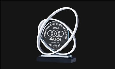 Saturn Series Glass and Silver Aluminum Award: 7"-108525