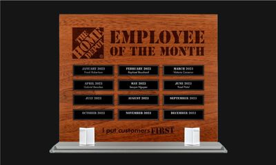 Ramsay Series Wood Award with Clear Glass Base: 8-1/4" x 10-1/2"-108531