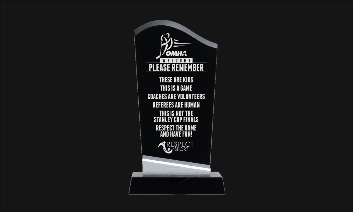 Denali Series Black Glass Award with Aluminum Accents: 9-7/8" -108537