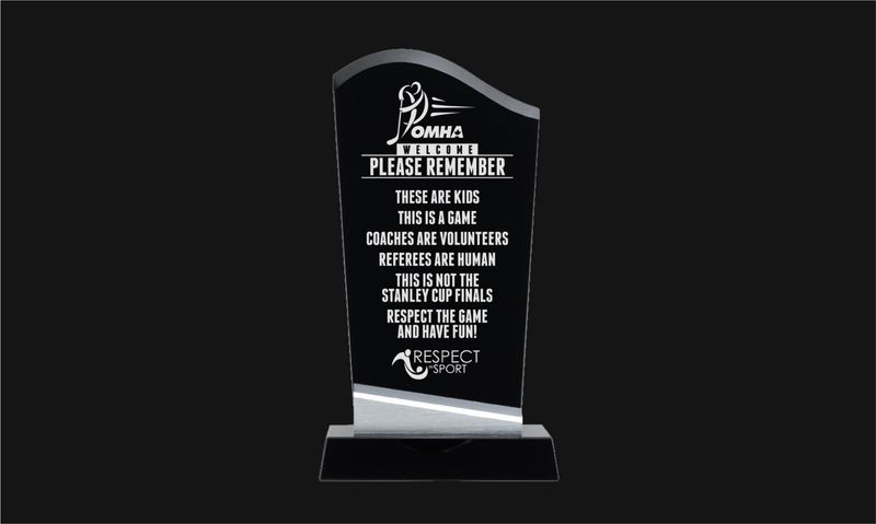 Denali Series Black Glass Award with Aluminum Accents: 9-7/8" -108537