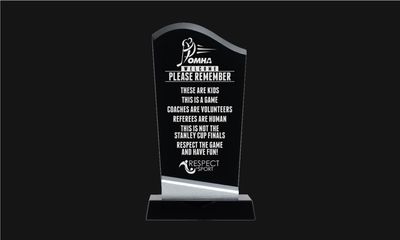 Denali Series Black Glass Award with Aluminum Accents: 9-7/8" -108537