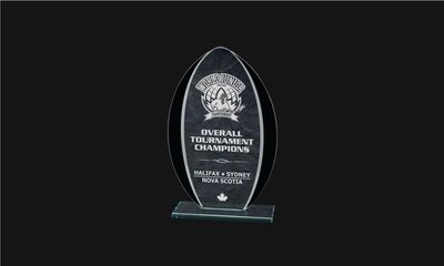 Belleville Series Black and Mirror Glass Award: 6-1/2" -108538