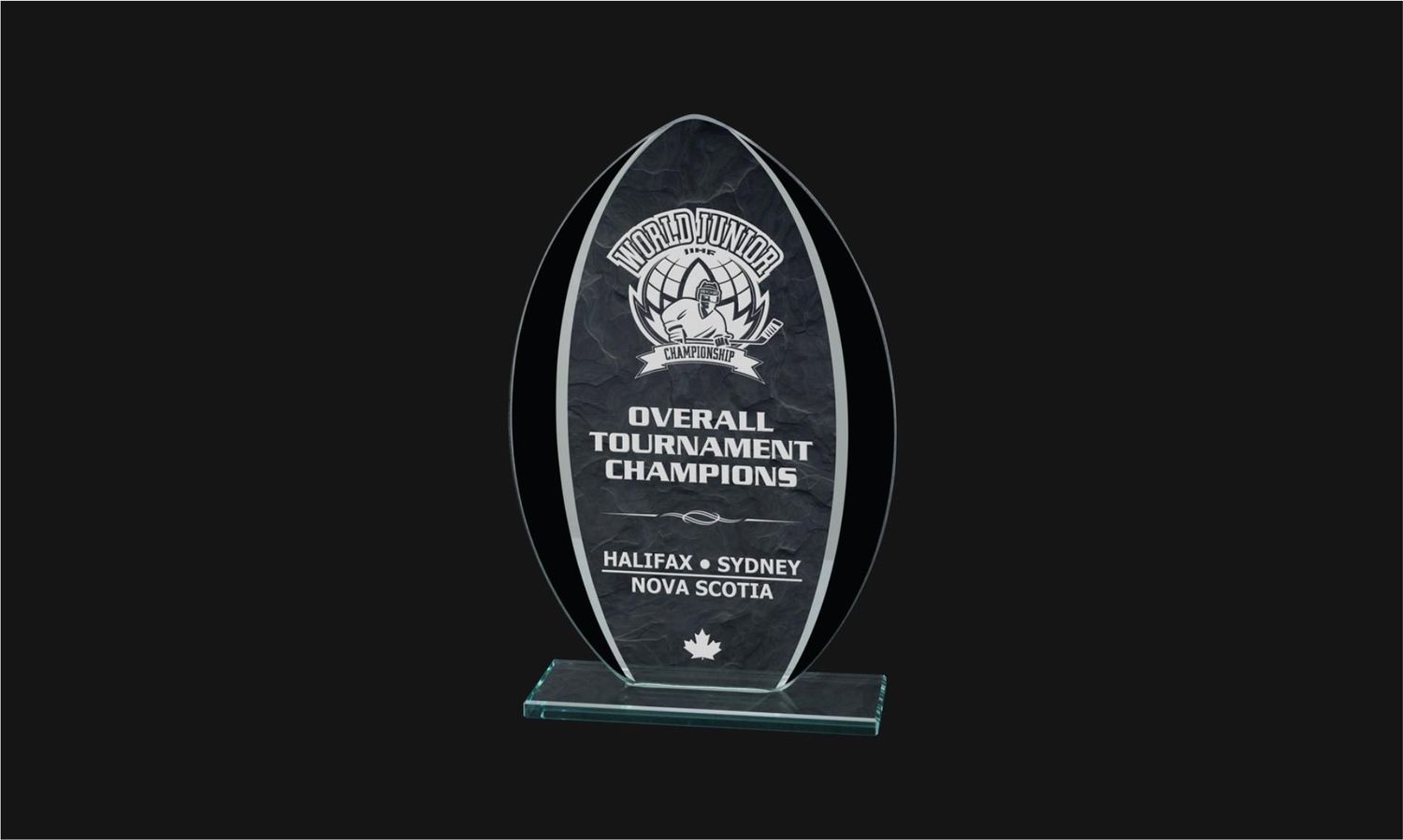Belleville Series Black and Mirror Glass Award: 7-1/4"-108539