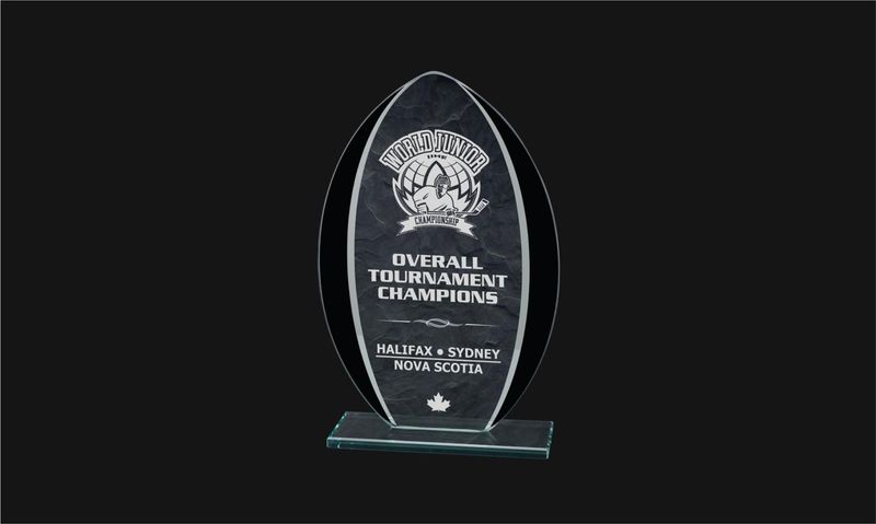 Belleville Series Black and Mirror Glass Award: 7-1/4"-108539