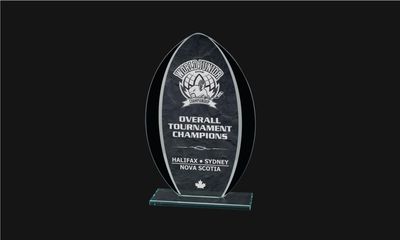 Belleville Series Black and Mirror Glass Award: 7-1/4"-108539