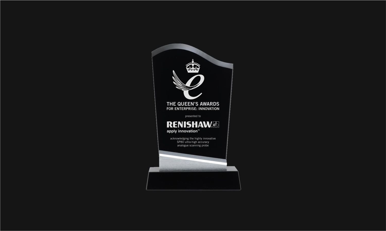 Denali Series Black Glass Award with Aluminum Accents:8-1/4" -108535