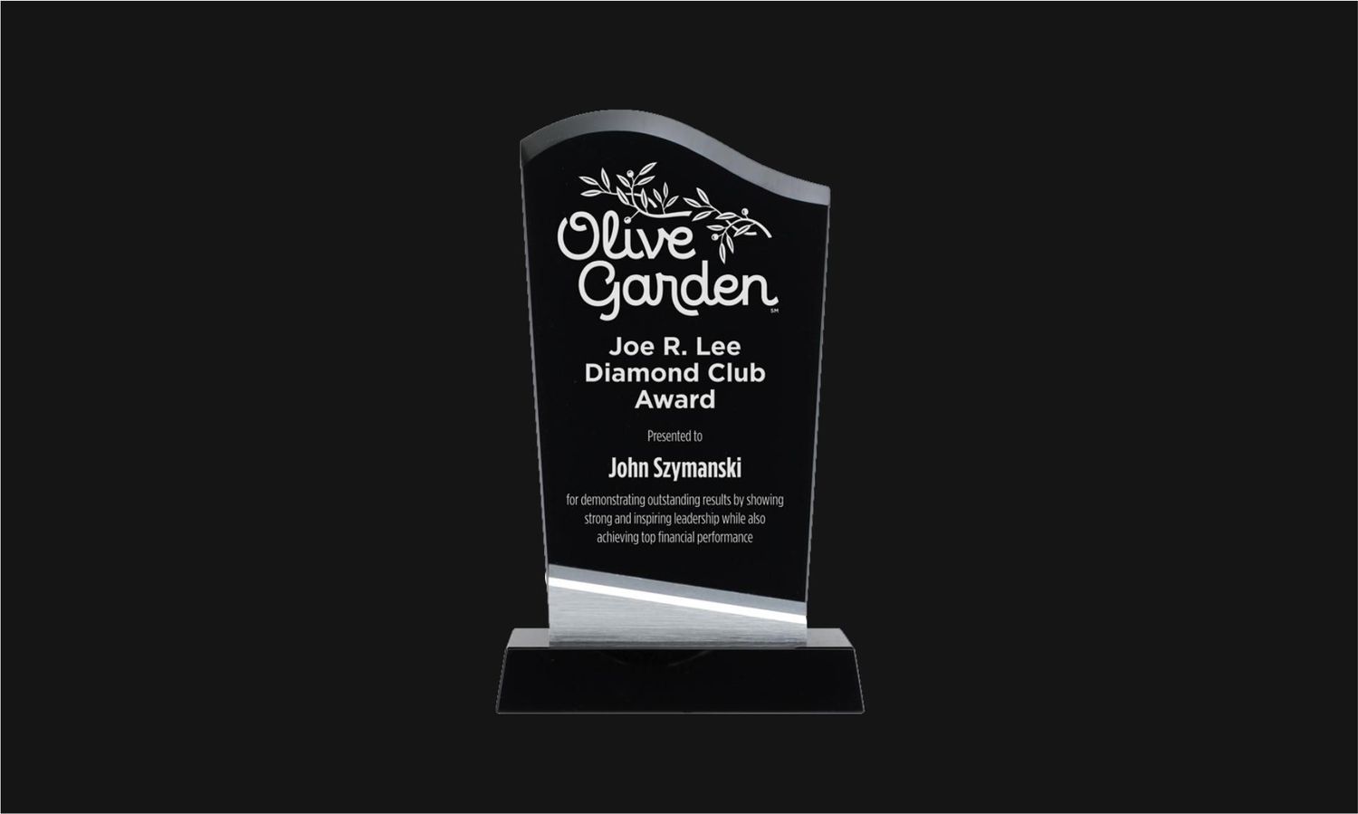 Denali Series Black Glass Award with Aluminum Accents: 9"-108536