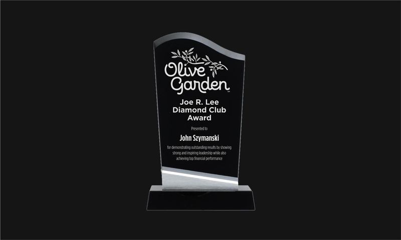 Denali Series Black Glass Award with Aluminum Accents: 9"-108536