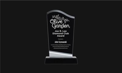 Denali Series Black Glass Award with Aluminum Accents: 9"-108536
