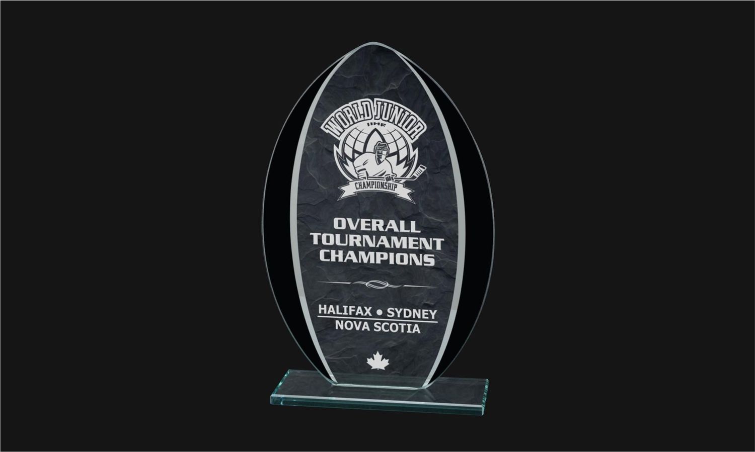 Belleville Series Black and Mirror Glass Award: 8"-108540