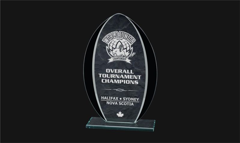 Belleville Series Black and Mirror Glass Award: 8"-108540