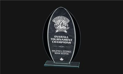 Belleville Series Black and Mirror Glass Award: 8"-108540