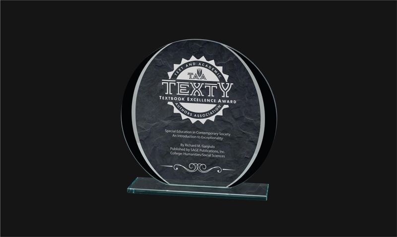 Otterville Series Black and Mirror Glass Award: 6-1/8" -108541