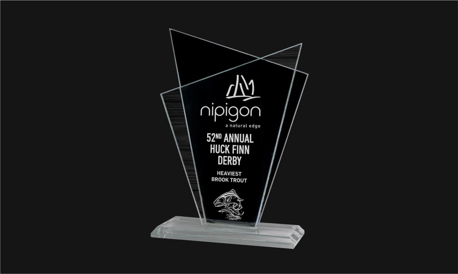 Plaza Series Black and Clear Glass Award: 8-1/2" -108549