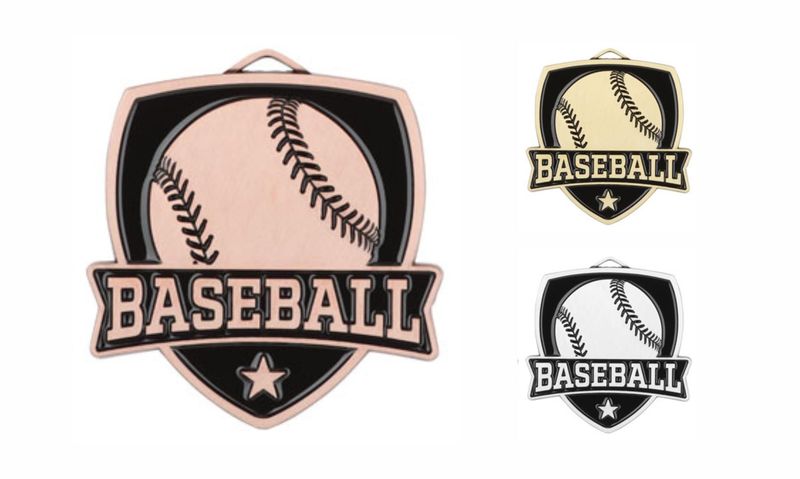 Varsity Baseball Medallion: Antique Bronze 2-1/2"-108472
