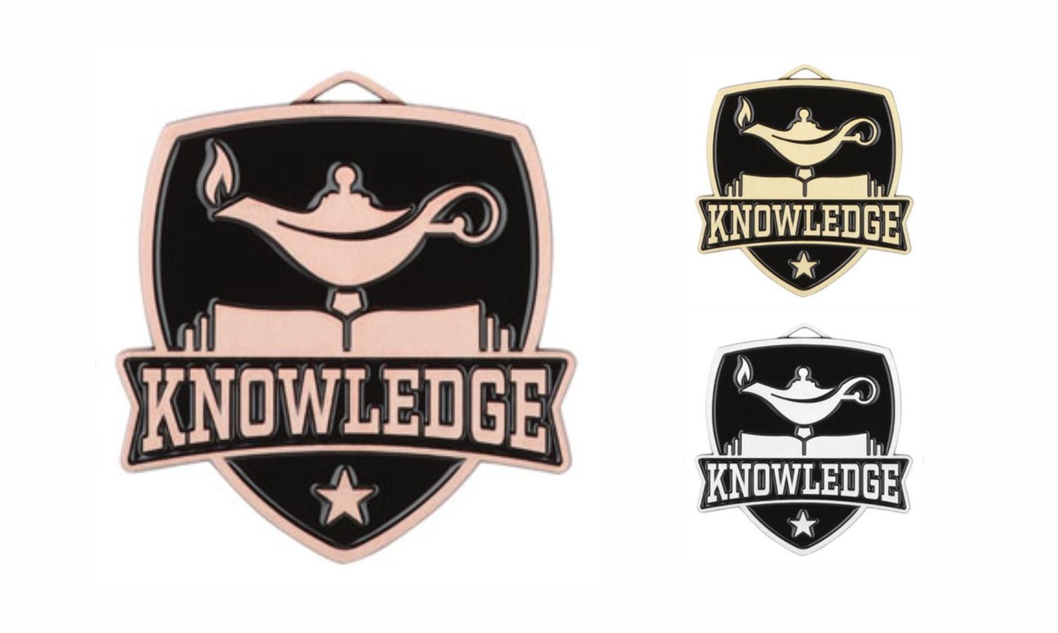 Varsity Knowledge Medallion: Antique Bronze 2-1/2"-108484