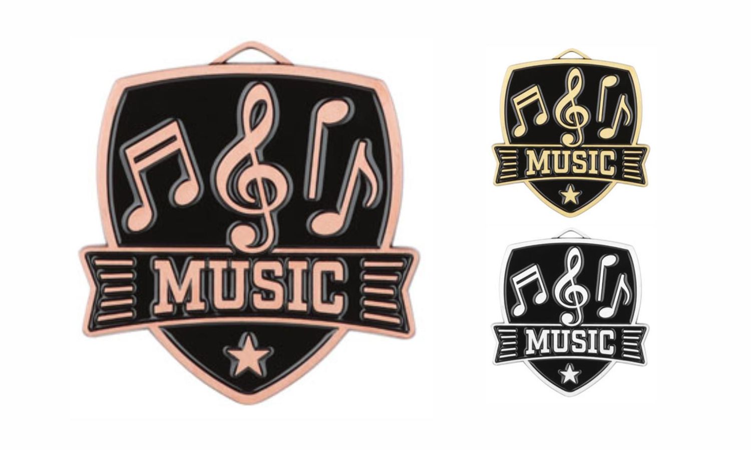 Varsity Music Medallion: Antique Bronze 2-1/2"-108490
