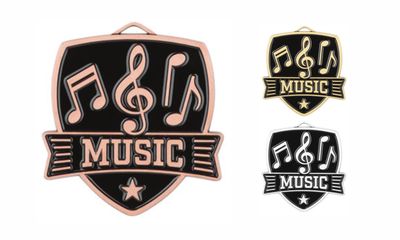 Varsity Music Medallion: Antique Bronze 2-1/2"-108490