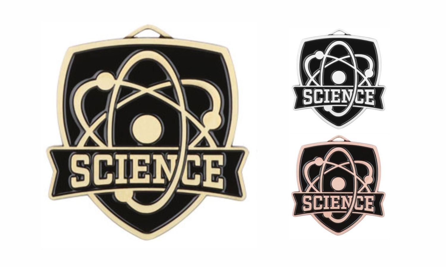 Varsity Science Medallion: Antique Gold 2-1/2"-108491