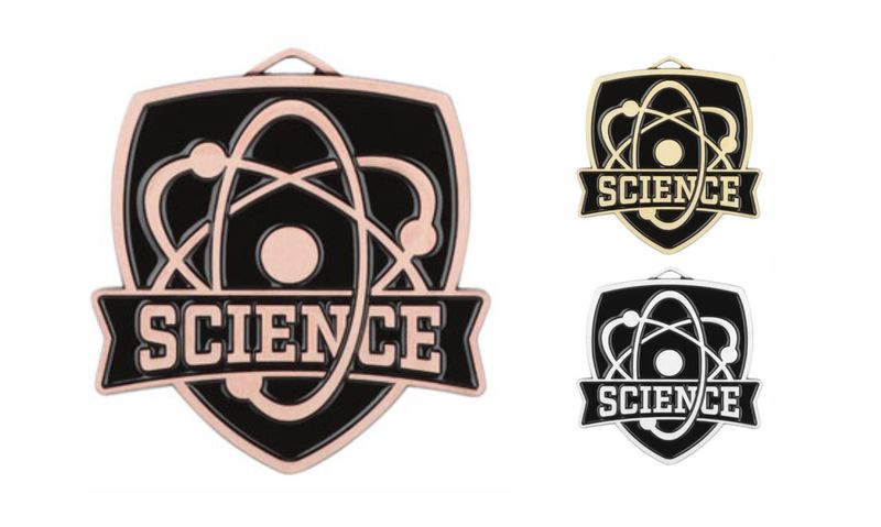 Varsity Science Medallion: Antique Bronze 2-1/2"-108493