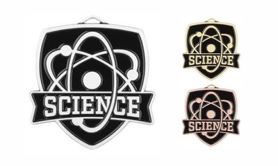 Varsity Science Medallion: Antique Silver 2-1/2"-108492