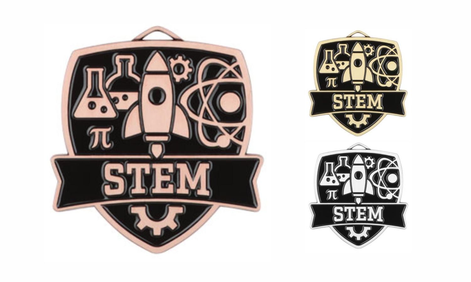 Varsity Stem Medallion: Antique Bronze 2-1/2"-108499