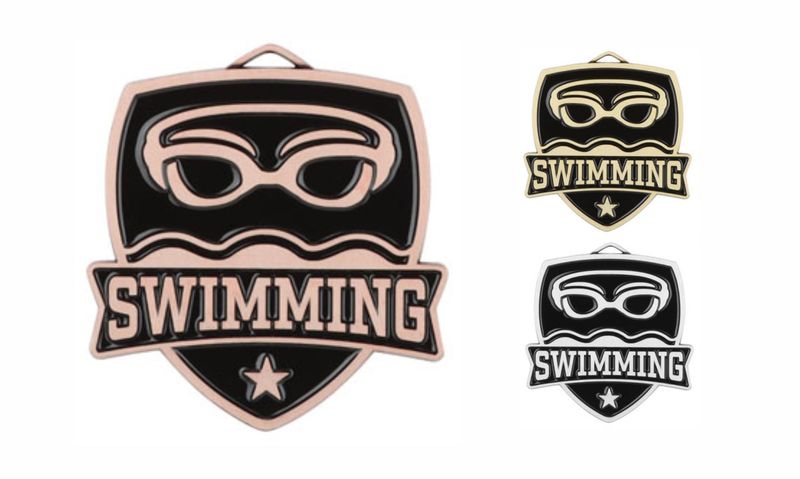 Varsity Swimming Medallion: Antique Bronze 2-1/2"-108502