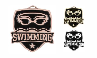Varsity Swimming Medallion: Antique Bronze 2-1/2"-108502