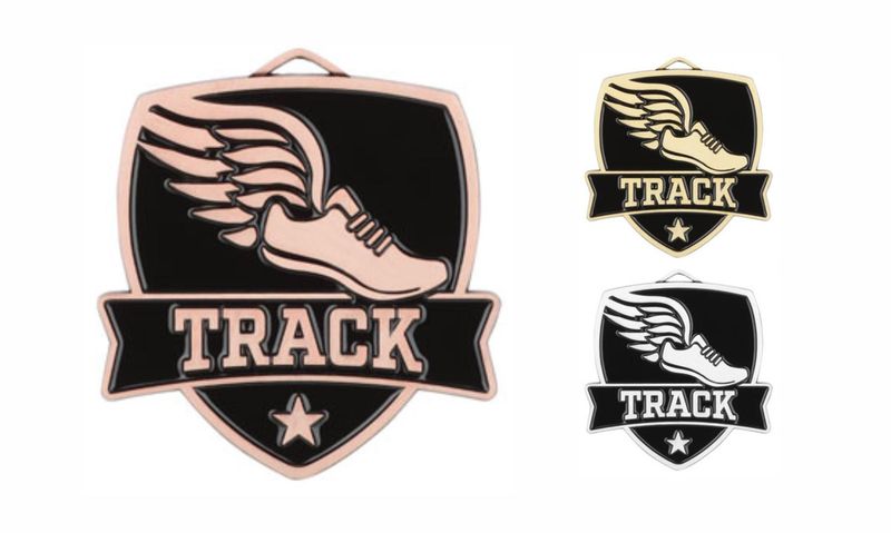Varsity Track Medallion: Antique Bronze 2-1/2"-108505