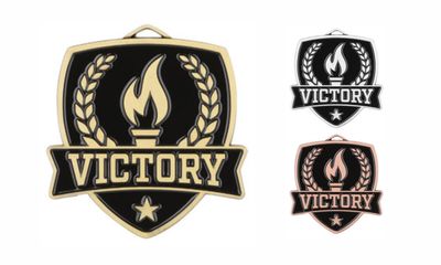 Varsity Victory Medallion: Antique Gold 2-1/2"-108506
