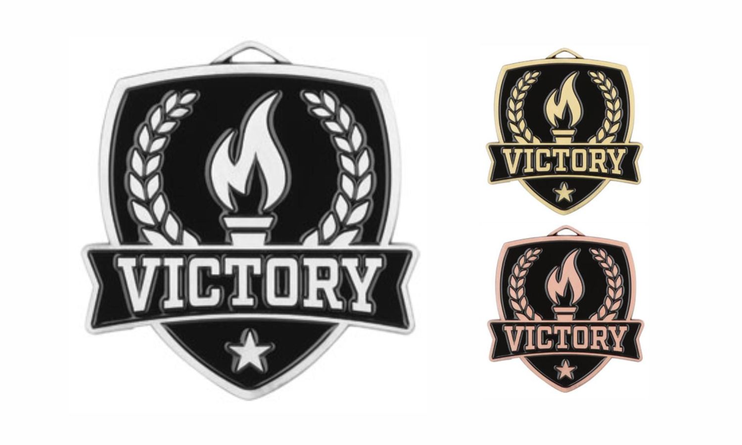 Varsity Victory Medallion: Antique Silver 2-1/2"-108507