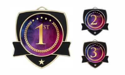 Varsity Universal Insert Medallion: Antique Gold 3"-108464
