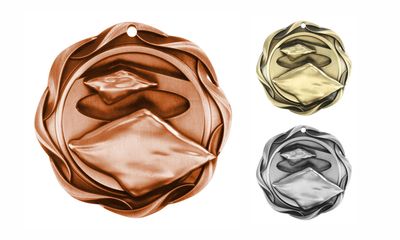 Fusion Cornhole Medallion: Antique Bronze 3"-108460