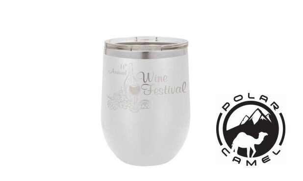 Polar Camel Stemless Wine Tumbler - White: 12 oz.-107777 Polar Camel Stemless Wine Tumbler - White: 12 oz.-107777