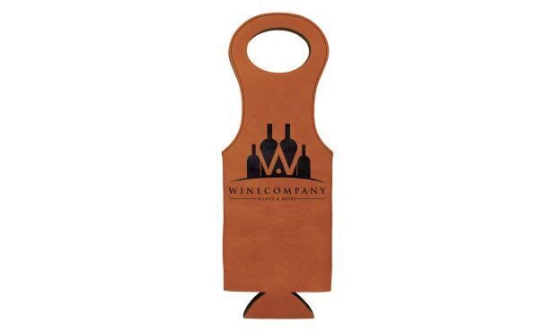 5-1/2 5-1/2" x 14-1/2" Rawhide/Black Wine Bag-108008