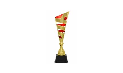 Gold/Red Vito Cup Trophy: 14-1/2 Gold/Red Vito Cup Trophy: 14-1/2"-100807