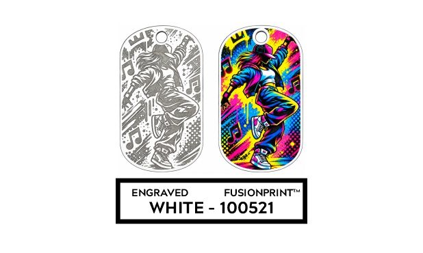 White Aluminum Dog Tag-100521