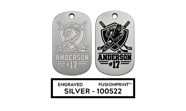 Matte Silver Aluminum Dog Tag-100522