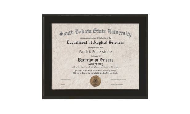 Matte Black Finish Slide-In Plaque with Certificate Window: 13" x 10-1/2"-100766