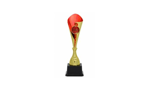 Gold/Red Bruno Cup Trophy: 14-5/8"-100828