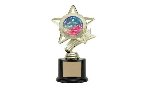 Star Ribbon Trophy with Custom Insert: 7-1/2"-106940