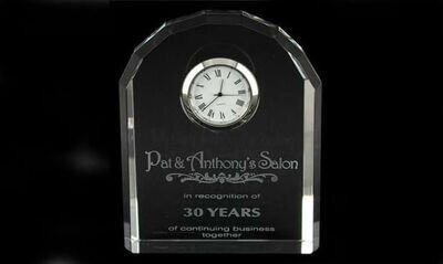 Citadel Series Optic Crystal Mantel Clock: 3-3/4" x 4-3/8"-101644