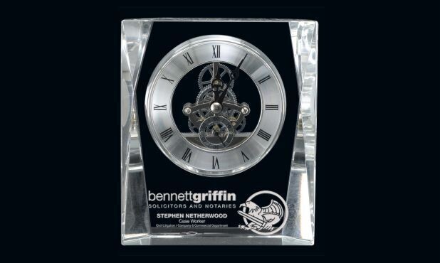 Allegro Optic Crystal Clock: 4-3/4" x 5-1/2"-107031