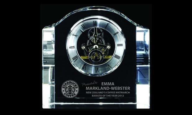 Chello Optic Crystal Clock: 6"-102485