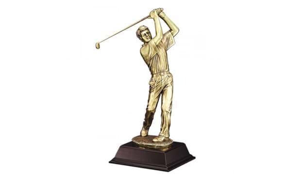 Antique Gold Golfer: 12-1/2