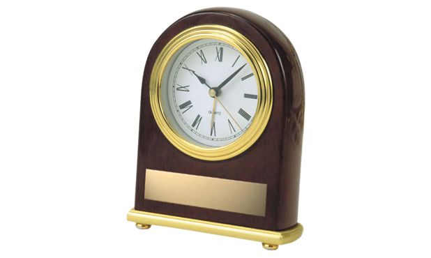Deluxe Oval Rosewood Clock: 4-3/4"-101925